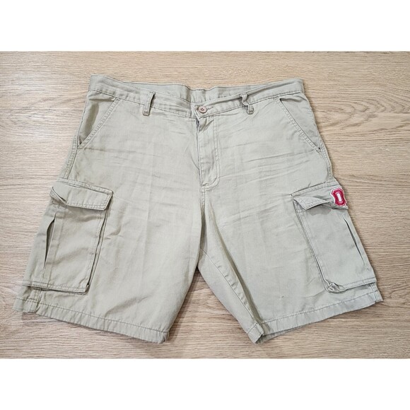 Ohio State Buckeyes Shorts Mens 38 Beige Khaki Cargo OSU Patch Embroidery Team - Picture 9 of 10